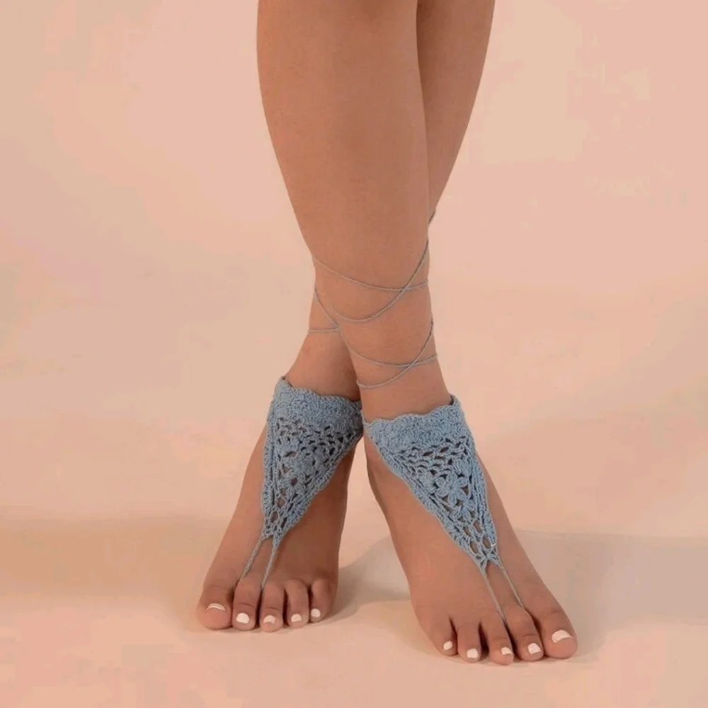 🍉5 for $25* Crochet Boho Barefoot Sandals